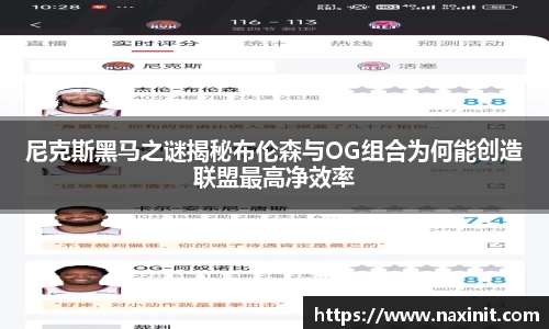 尼克斯黑马之谜揭秘布伦森与OG组合为何能创造联盟最高净效率